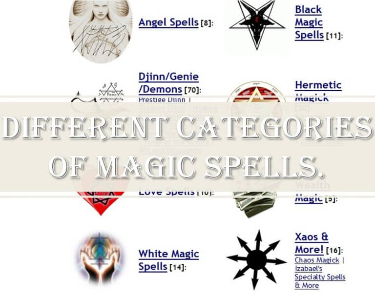 Different Categories of Magic Spells