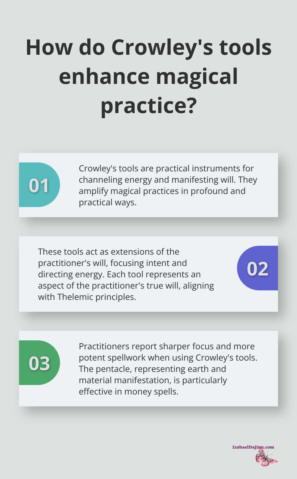 Fact - How do Crowley's tools enhance magical practice?